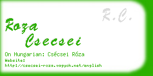 roza csecsei business card