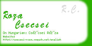 roza csecsei business card